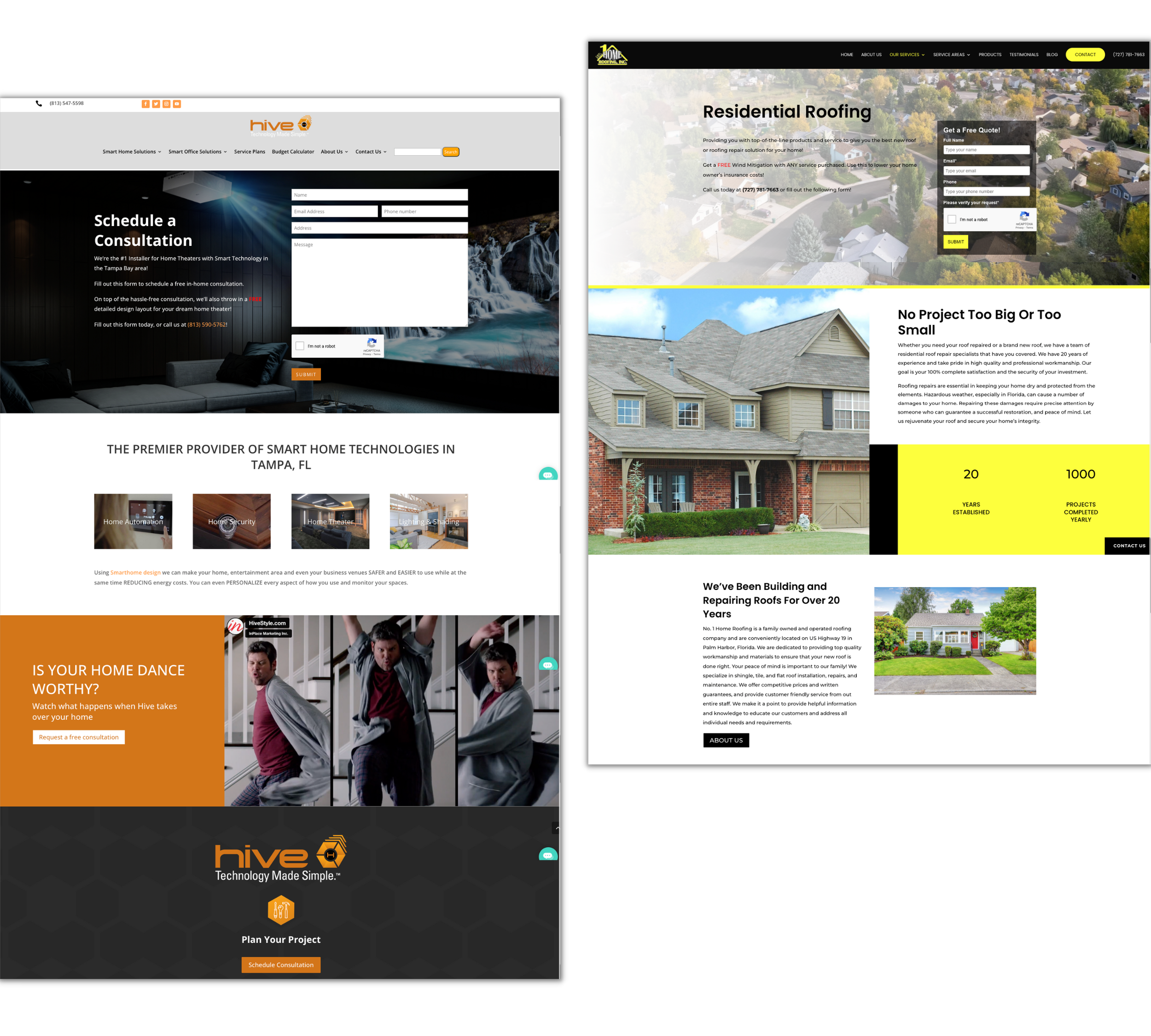 construction website examples